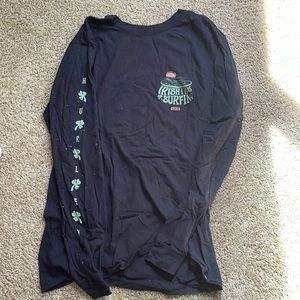 Hurley Long Sleeve Tee Shirt “Irish I was surfing “